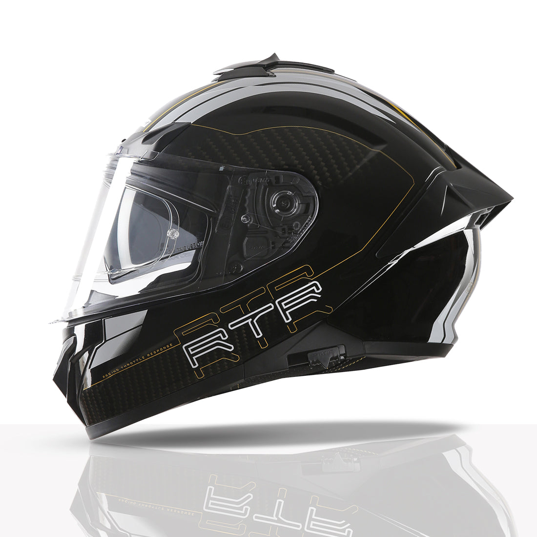 TVS Racing Hurricane Helmet Full-Face, Aerodynamic Design